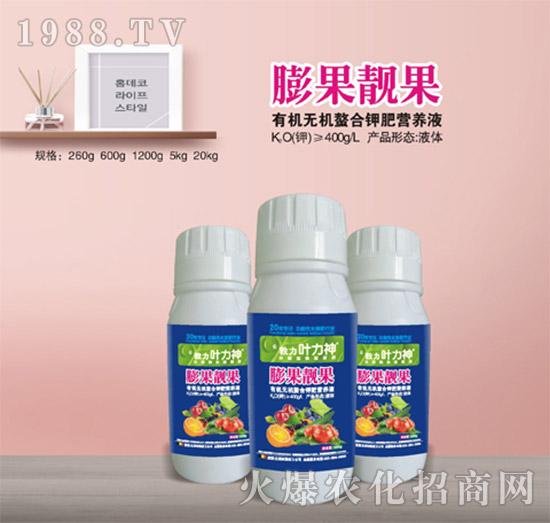 膨果靚果-有機無機螯合鉀肥營養(yǎng)液-施耐力