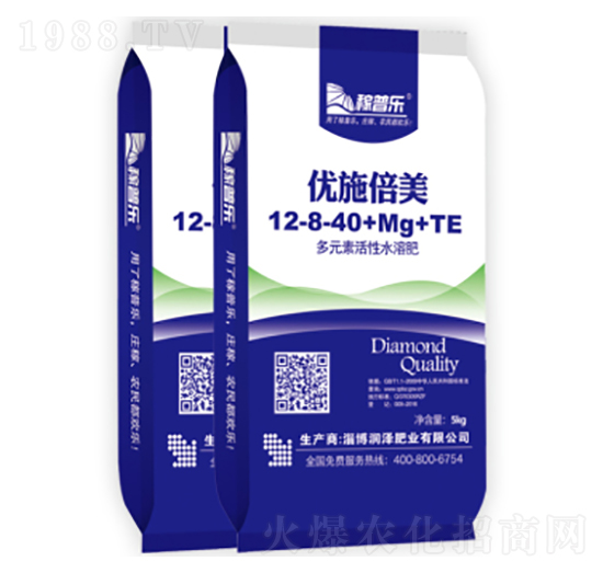 海藻型高鉀膨果專用多元素活性水溶肥12-8-40+Mg+TE-優(yōu)施倍美-潤(rùn)澤肥業(yè)