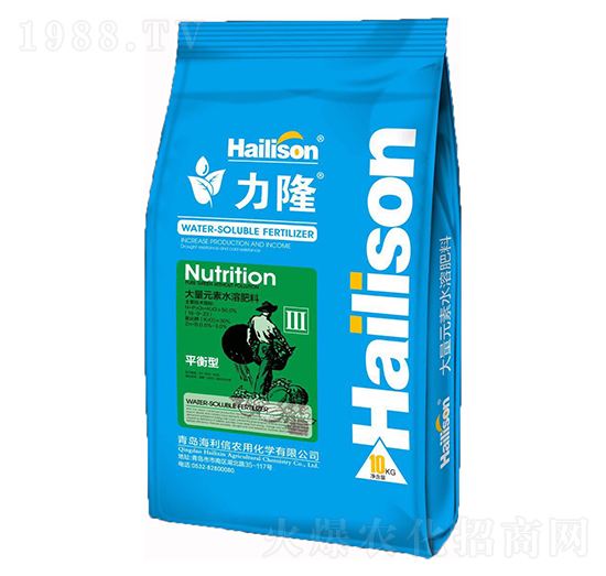 平衡型大量元素水溶肥料18-9-23 力隆 海利信