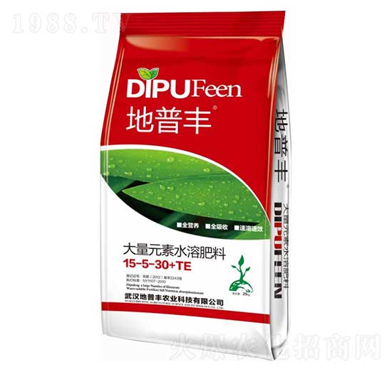 大量元素水溶肥料15-5-30+TE 地普豐