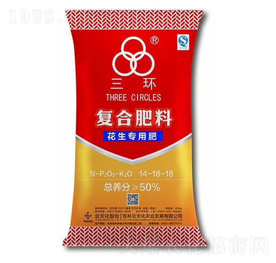 花生專用復合肥料14-18-18-三環(huán)-云天化