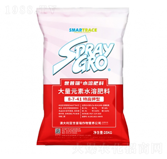 超高鉀型大量元素水溶肥料8-7-41-世普瑞-瑞年特肥