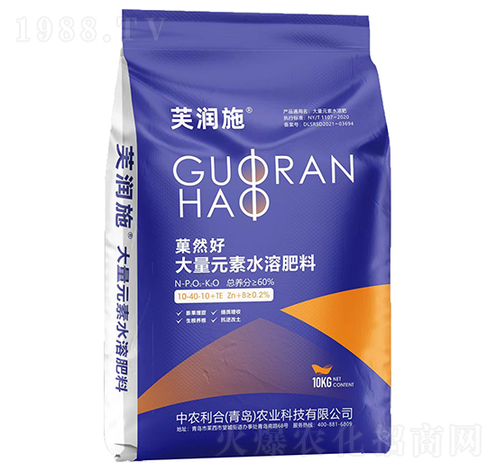 菓然好大量元素水溶肥料10-40-10+TE-芙潤(rùn)施-中農(nóng)利合