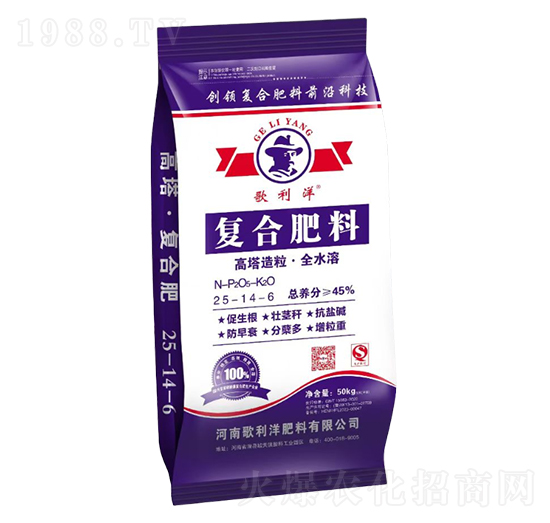 高塔造?！と軓?fù)合肥料25-14-6-歌利洋